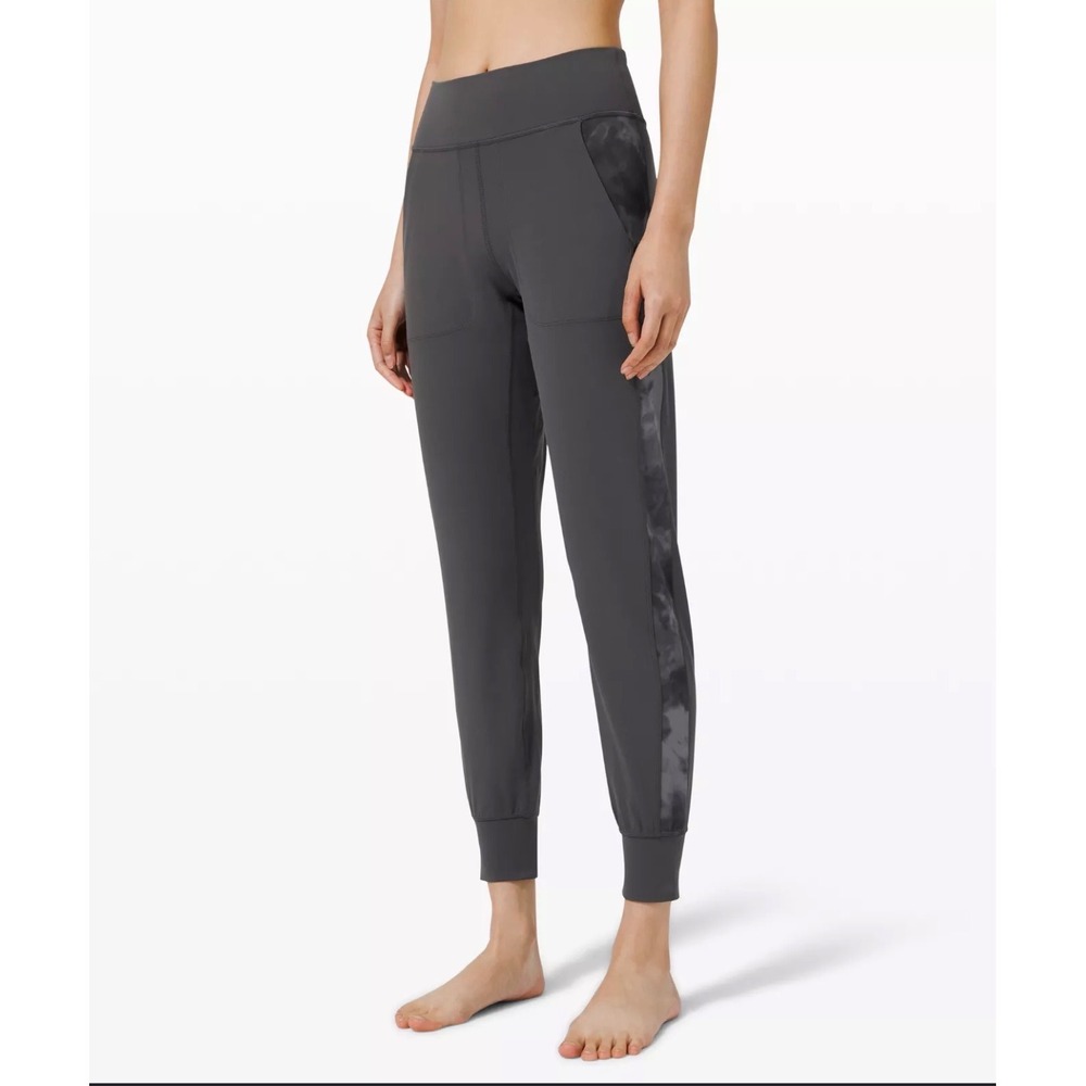 Lululemon Align Jogger Track Stripe Women 6 Graphite Grey Excellent Nulu W5CHTS